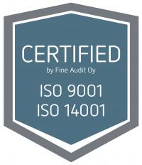 Fine Audit Oy sertifikaatti ISO9001 ISO14001 logo 1000px JPG